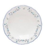 Prato Avulso 21cm Fundo Florescer Azul Cerâmica 
